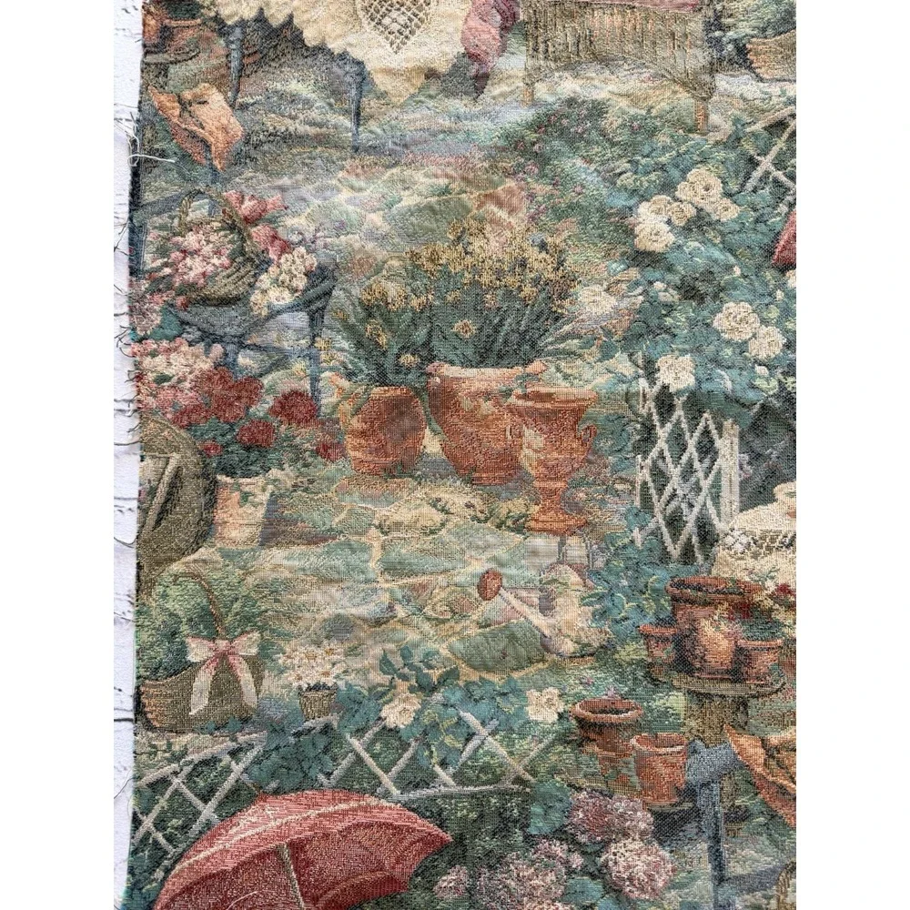 Vintage Romantic Scene French Country Tapestry Woven 26